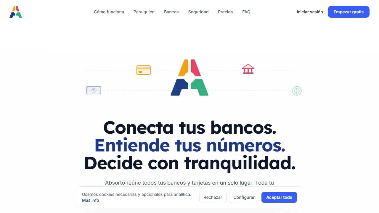 Captura de la página principal de Absorto